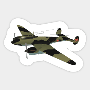 Petlyakov Pe-2 Soviet WW2 Dive Bomber Sticker